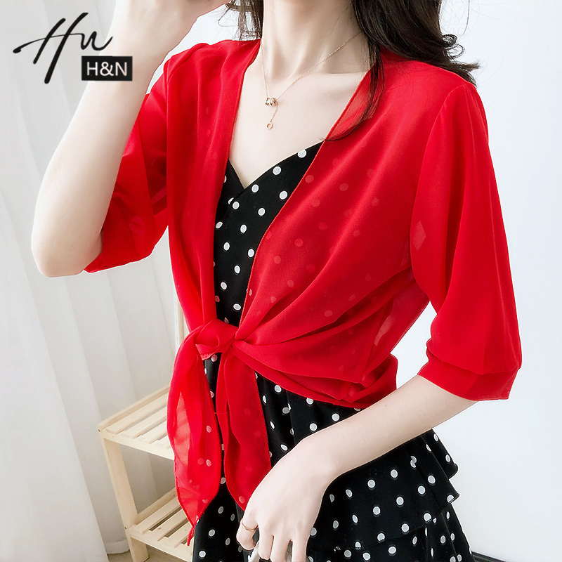 Shawl Summer Sunscreen Women's Slim Fit Dress 100 Hitch Big size Outer lap Short Fairy Snow Spinning Cardiovert Coat Woman