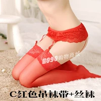 Một bộ garter đen phù hợp với đồ lót gợi cảm dây đeo quần ống dài vớ vớ điều chỉnh gợi cảm dây nịt bít tất gợi cảm