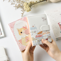 Net Red Hand Ledger Book Brief Portable Student Stationery Cute Thickening Little Clear New Fine Clothing Gum Diary Notebook