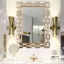 American vanity table makeup mirror simple bathroom mirror creative wrought iron wall porch mirror decorative mirror