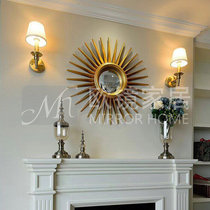 American decorative mirror living room dining Wall Wall Wall Mirror retro fireplace round porch mirror sun flower meal side mirror