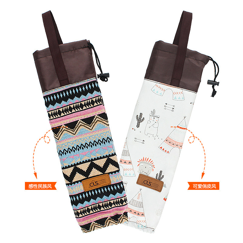 Outdoor kitchen disposable cup storage bag hanging bag Camping storage bag Waterproof and environmentally friendly portable paper cup pumping cup cover