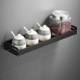 Đen kệ bếp treo tường dầu muối dấm lưu trữ giá lưu trữ gia vị giá bếp dụng cụ đấm miễn phí - Phòng bếp kệ đựng gia vị thông minh