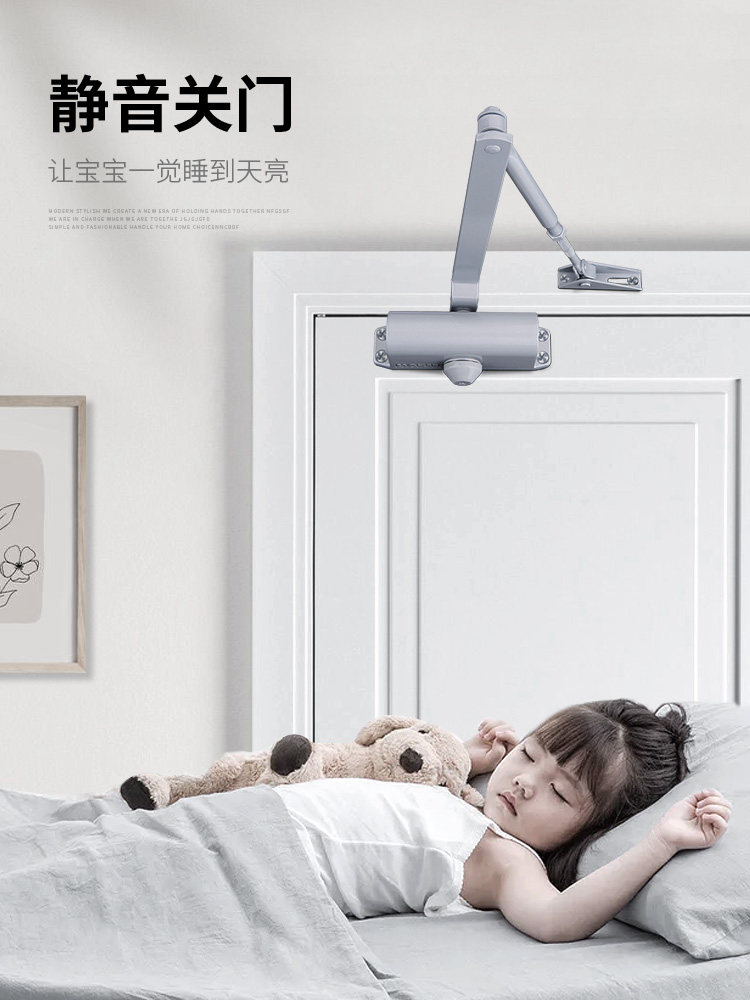 Door Closer Hydraulic Buffer Automatic Door Closing Device for Home and Outdoor Doors, Fire Door Damper Spring