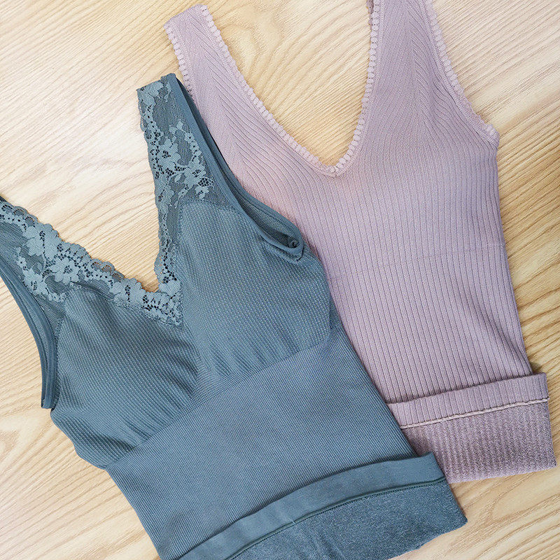 Her best friend V-neck thermal vest, feminine lace, body-tight body terry, plus velvet, self-cultivation, autumn and winter cold protection