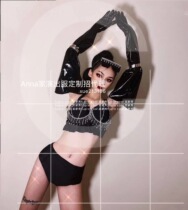 Bar gogo nightclub sexy black diamond beads bikini party tour interactive costumes non-refundable