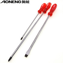 Ao Neng transparent handle screw batch cross word imported chrome molybdenum steel screwdriver screw head with magnetic anti-oil handle