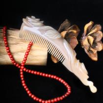 Snow Seahorn Natural Selection Buffalo Horn Antistatic Toiletries Nursing Horn Comb Rose Handle Comb