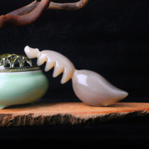 Snow Sea Horn Natural White Buffalo Horn Antistatic Massage Comb Meridians High-end Customized Fox Keel Comb