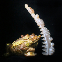 Snow Sea Horn Natural White Buffalo Horn Whole Corner Comb Massage Comb High End Custom Turtle Keel Comb