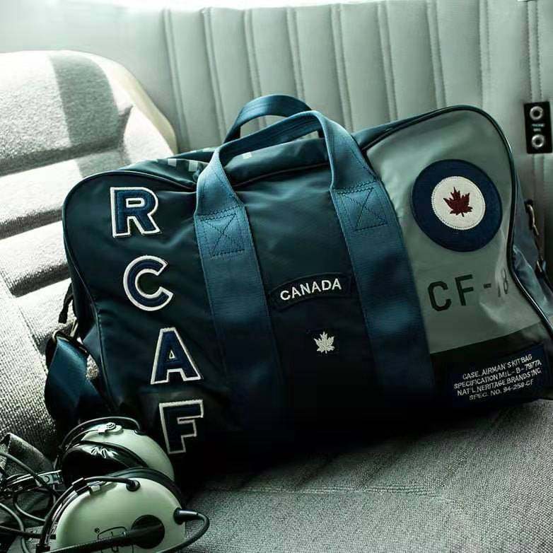 Canadian tide brand RCAF series fitness bag men and women handbag travel bag fashion messenger bag