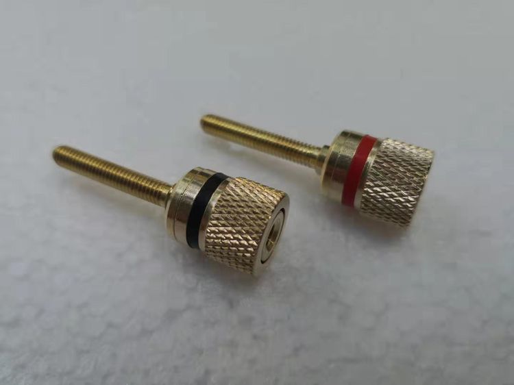 Pure Copper Gold Plated Speaker Horn Line Post Head Banana Plug Socket Sound Speaker Power Amplifier Horn Wiring Terminal