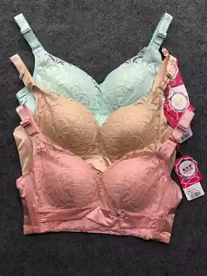 Wholesale underwear women's lace small cute gathered without steel rim bra sexy closed pair of breasts, anti-sagging, non-slip and non-marking