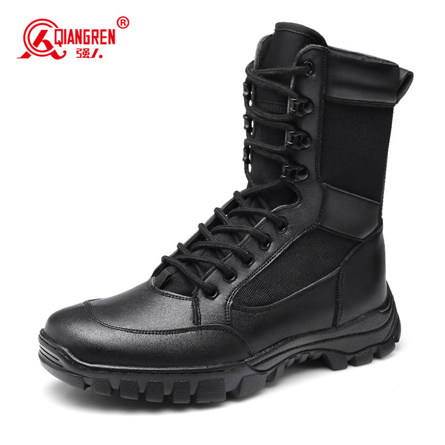 3515 strongman ໃຫມ່ combat training boots men's security boots summer breathable men's tactical boots safety ເກີບຄວາມປອດໄພສີດໍາ