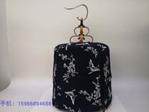 Melon skin cage embroidered eyes melon skin cage double-layer cotton cage clothing hand-printed and dyed diameter 20 diameter 22 height 19 cm