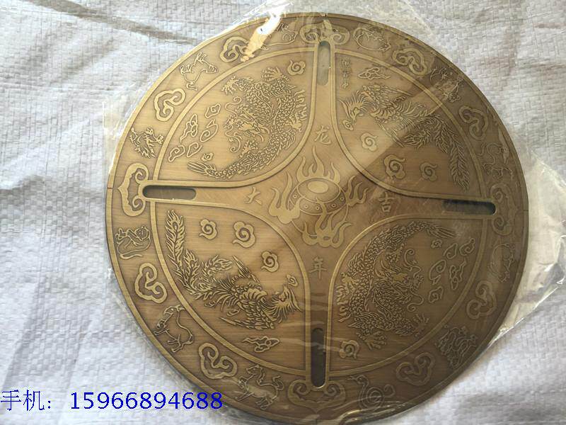 Painting Brow Cage Engraving Drawing Eyebrow Cage Opening Pure Bronze Painting Brow Copper Pan Cover Top