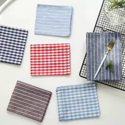 2 pieces of Japanese style simple cotton and linen placemat fabric, heat insulation napkin cloth, Western table mat, photo background cloth