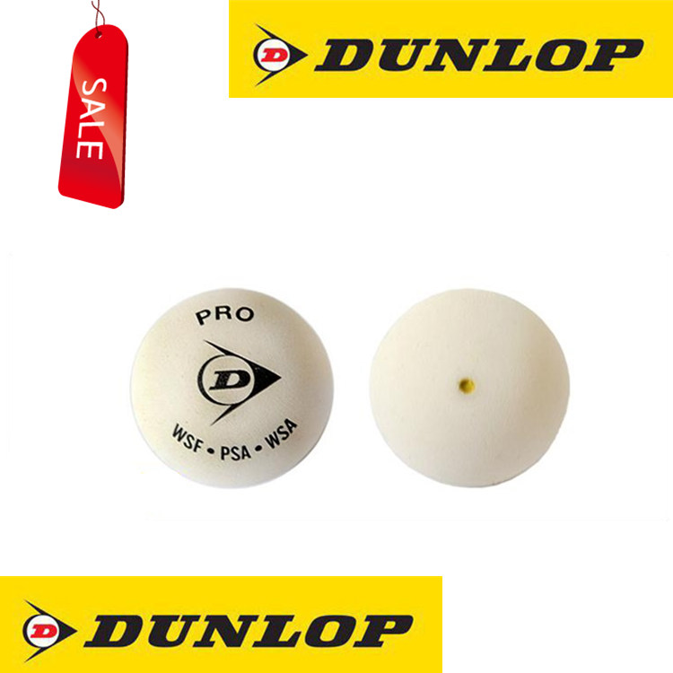Chính hãng Dunlop Dunlop trắng duy nhất màu vàng điểm squash chuyên nghiệp vợt bóng ro squash bóng kính địa điểm bóng tennis tập