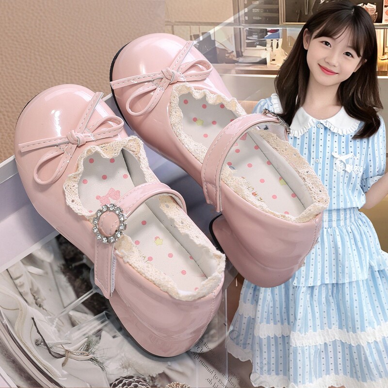 Children's Leather Shoes Lolita Girls' Princess Shoes Summer 2026 New Model Girls Pink High Heels Soft Sole to Match Skirts Children's Leather Shoes Lolita Girls' Princess Shoes Summer 2026 New Model Girls Pink High Heels Soft Sole to Match Skirts