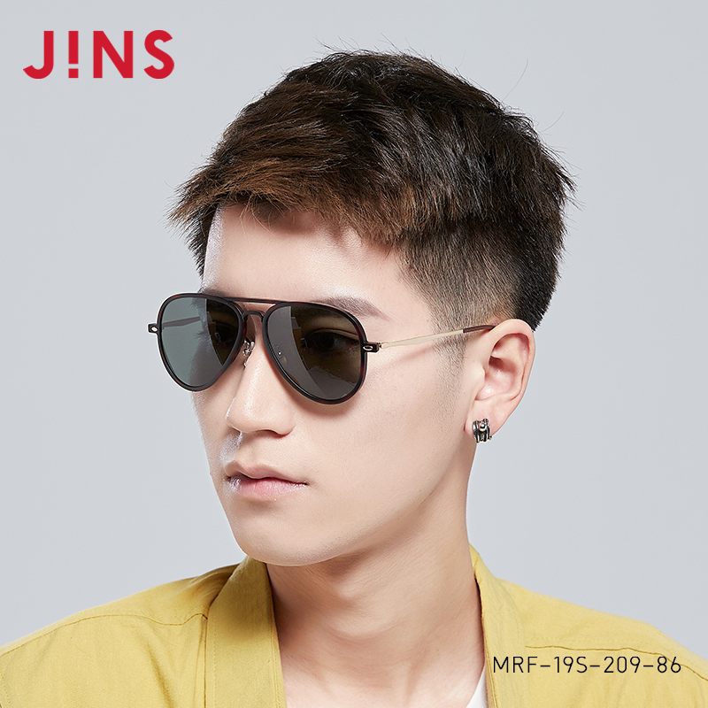 JINS Eyes 19 models of men's TR light weight polarized clams sunglasses sunglasses anti-UVMRF19S209