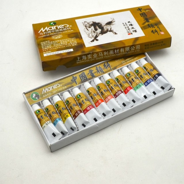 Country painted with brush paint 5 ml 12 colors