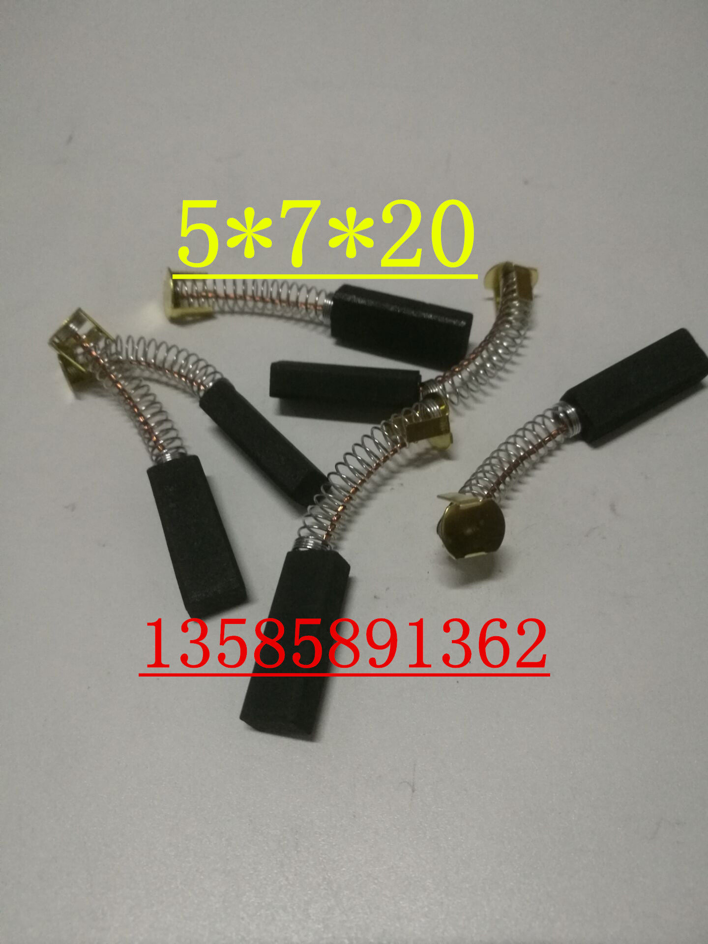 Treadmill sealing machine Centrifuge carbon brush 5*7*20 Spring motor carbon brush