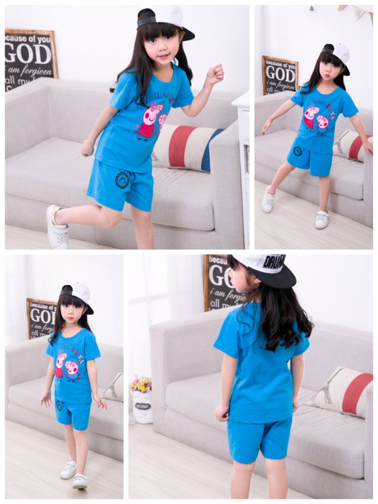 Mùa hè mẫu giáo quần áo 2018 new baby 2 piece đồng phục học sinh phù hợp với tốt nghiệp ảnh đỏ vàng xanh phù hợp với tùy chỉnh bộ đồng phục cho trẻ mầm non