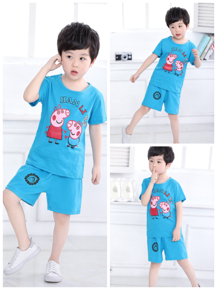 Mùa hè mẫu giáo quần áo 2018 new baby 2 piece đồng phục học sinh phù hợp với tốt nghiệp ảnh đỏ vàng xanh phù hợp với tùy chỉnh bộ đồng phục cho trẻ mầm non