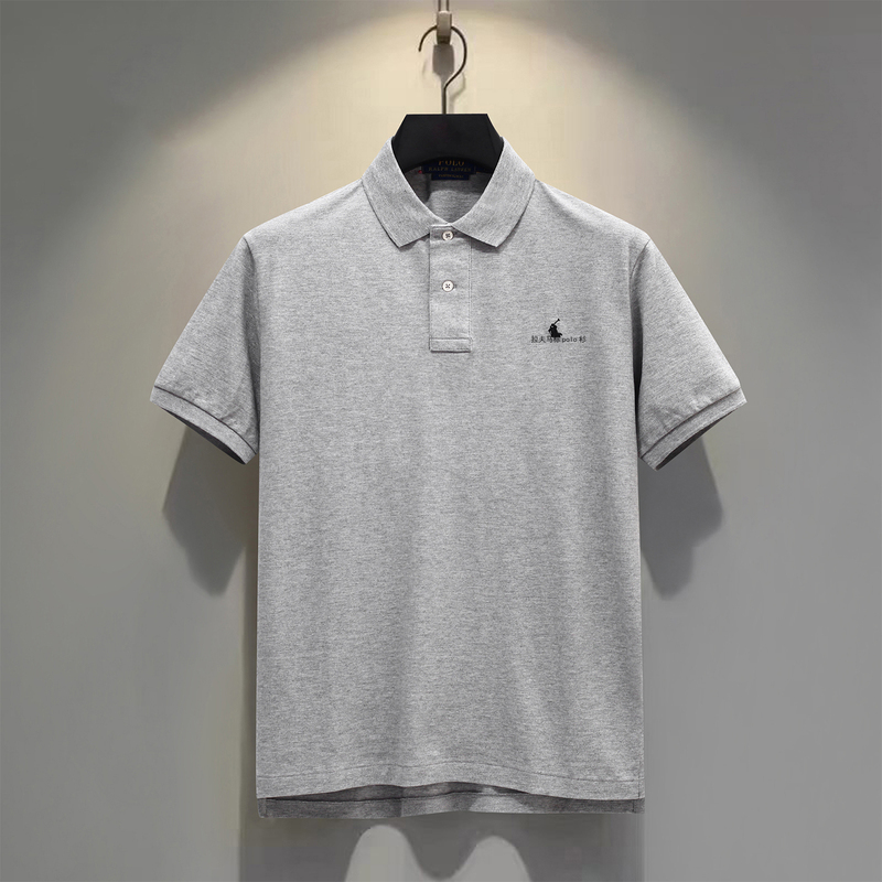 Authentic Ralph Rl High-End Classic Fashion Trendy Short-Sleeve Polo Shirt Pure Cotton Turn-Down Collar Polo with Pony Logo T-Shirt