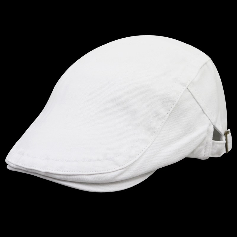 韓国風のおしゃれなベースボールキャップ、ユニセックス、ニュースボーイキャップ、シンプルな白いベレー帽。
