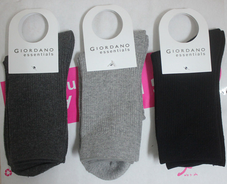 Мужские носки из натуральной кожи Giordano, мужские универсальные однотонные носки-тюбики, хлопчатобумажные чулки в деловом стиле, эластичные, впитывающие пот и прочные Изображение 1