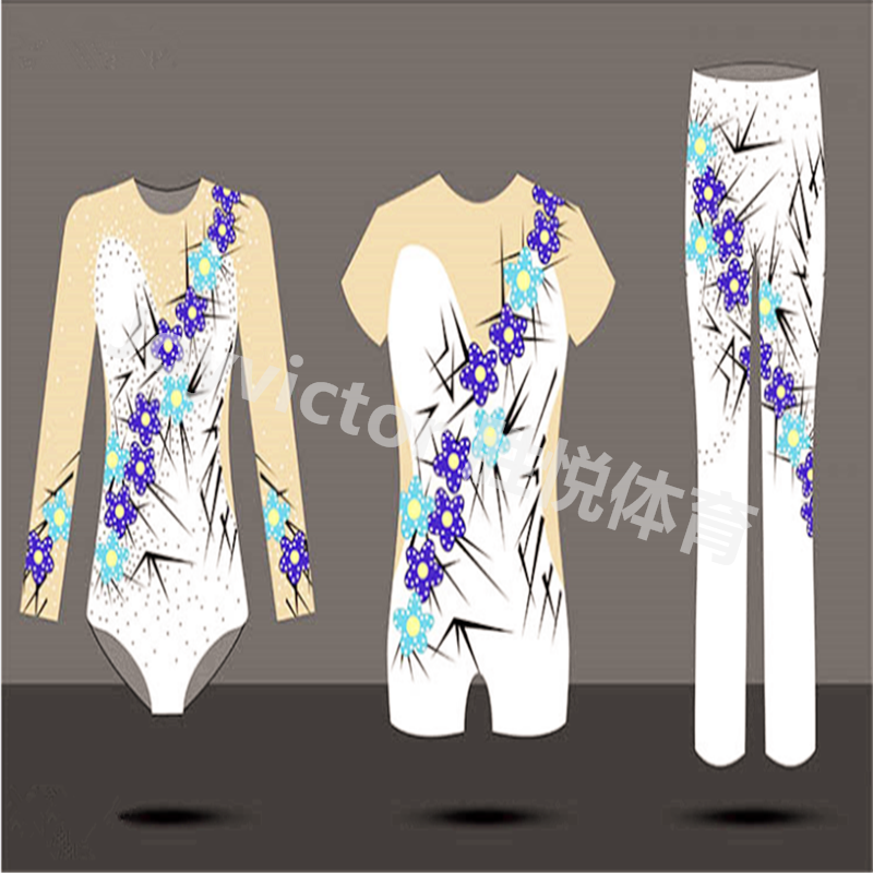 Customized competitive aerobics competition clothes top men's aerobics performance clothing women's suit aerobic dance clothes 131