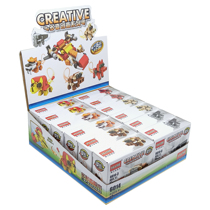 Childrens three-change building blocks small particles puzzle toy assembly 12 small boxes the whole set can be constructed and deformed