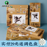 Пигменты для китайской живописи Marley, набор из 12 цветов, 24 цвета, инструменты для рисования тушью, специально для учащихся начальной школы, пигменты для дотошной живописи Мэри