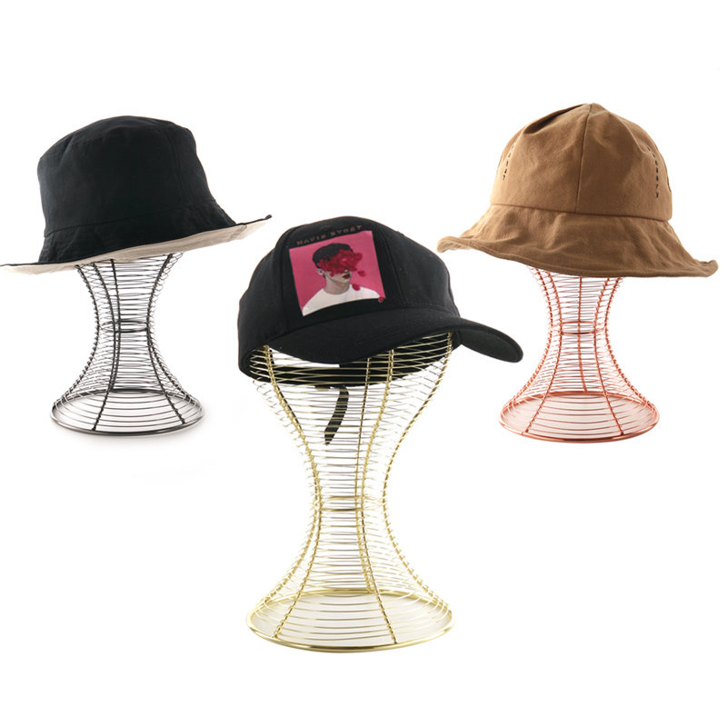 Hat Display Metal Human Head Model Handwoven Clothing Shop Hat Rack Tabletop Cap Rack Hat Display Cap Head Model