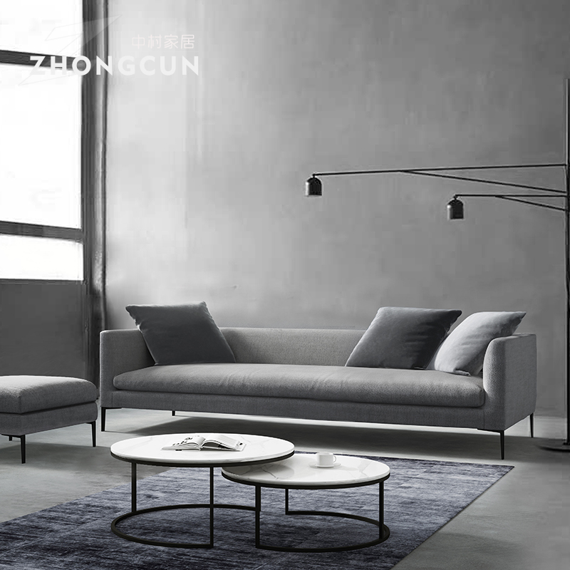 Minimalist light luxury sofa Nordic simple modern Italian fabric sofa latex living room designer furniture