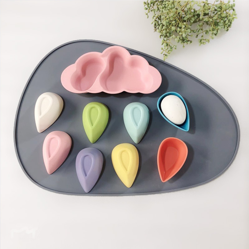 Orange's Keer bamboo fiber biological children's tableware cute drop-shaped small plate small bowl