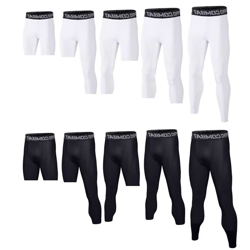 Sports Tights, Basketball Base Layer, Three-Quarter Knee Pads, High Elasticity, Quick-Drying, Fitness Running Training, Men's and Women's Compression Leggings