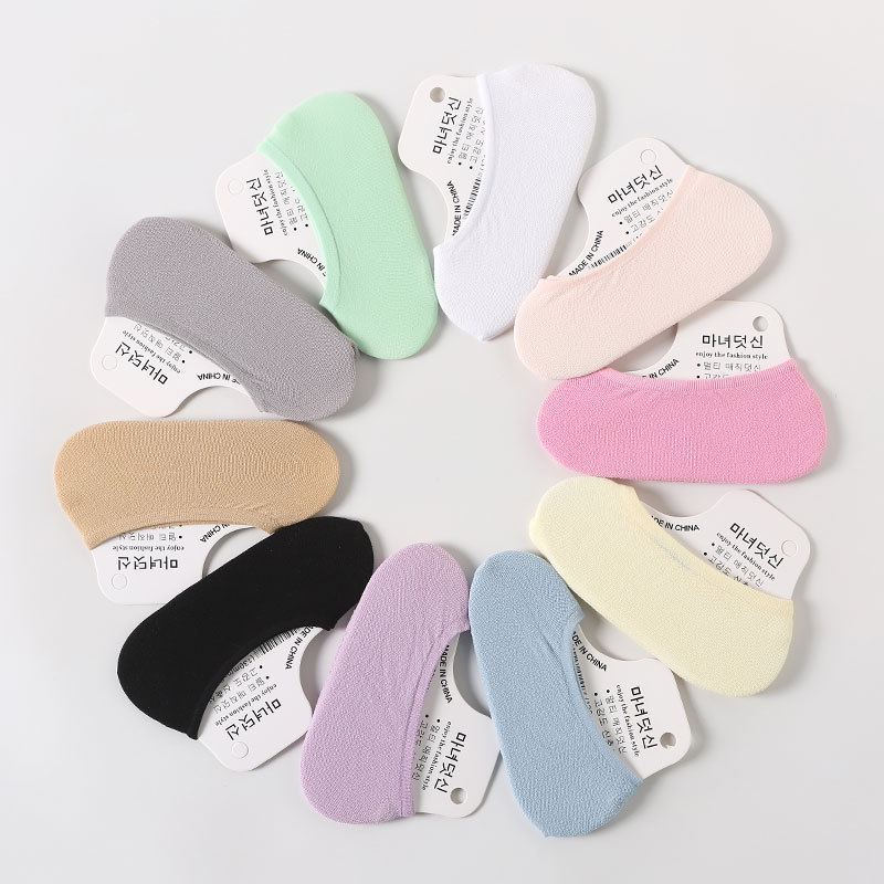Summer Korean version Candy Color Light Mouth Short Socks Spring Summer Season Single Shoes Invisible Boat Socks Lady socks Breathable Anti Slip Socks