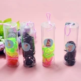 Черный одноразовый детский аксессуар для волос, резинка для волос, в корейском стиле