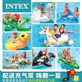 Intex, водная желтая утка для взрослых, надувная игрушка, бассейн, фламинго, единорог