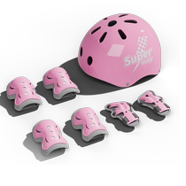 Sijing Childrens Protective Gear Set Roller Skating Professional Set Cycling Helmet Set Balance Bike Bicycle Skating Protective Gear