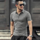 2024 new summer polo shirt small pointed collar British lapel T-shirt men's polo shirt T-shirt top trendy PL-05