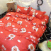 Red Tide mạng thương hiệu sinh gia đình bốn chic1.5 / 1.8 / 2.0 1.2 sinh viên ký túc xá ba mảnh vải quilt - Bộ đồ giường bốn mảnh bộ chăn ga gối Bộ đồ giường bốn mảnh