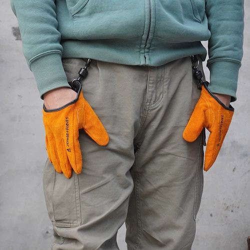 Дорожные кожаные магнитные износостойкие ретро желтые перчатки для кемпинга, из натуральной кожи