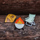 Outdoor camping series Xuefeng enamel denim clothing pin badge tent fire station outdoor storage bag decoration
