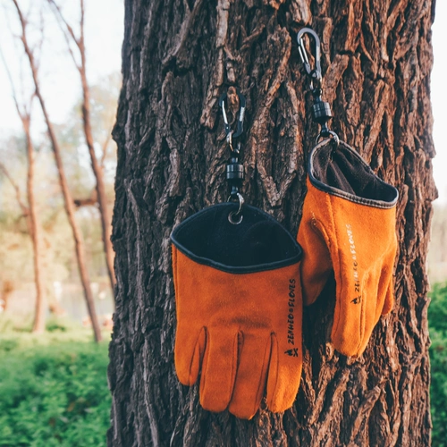 Дорожные кожаные магнитные износостойкие ретро желтые перчатки для кемпинга, из натуральной кожи