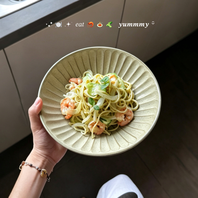 A Small Shop, One Is Enough. Large and Lightweight. Jingdezhen Coarse Pottery Large Noodle Bowl, Soup Bowl, Light Meal Rice Noodle Bowl