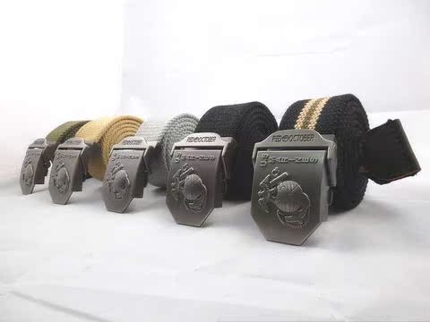 Thời trang nam lựu đạn thời trang thép đầu nam đai vải quần trẻ trung Hàn Quốc [Grenade] dây nịt da cá sấu