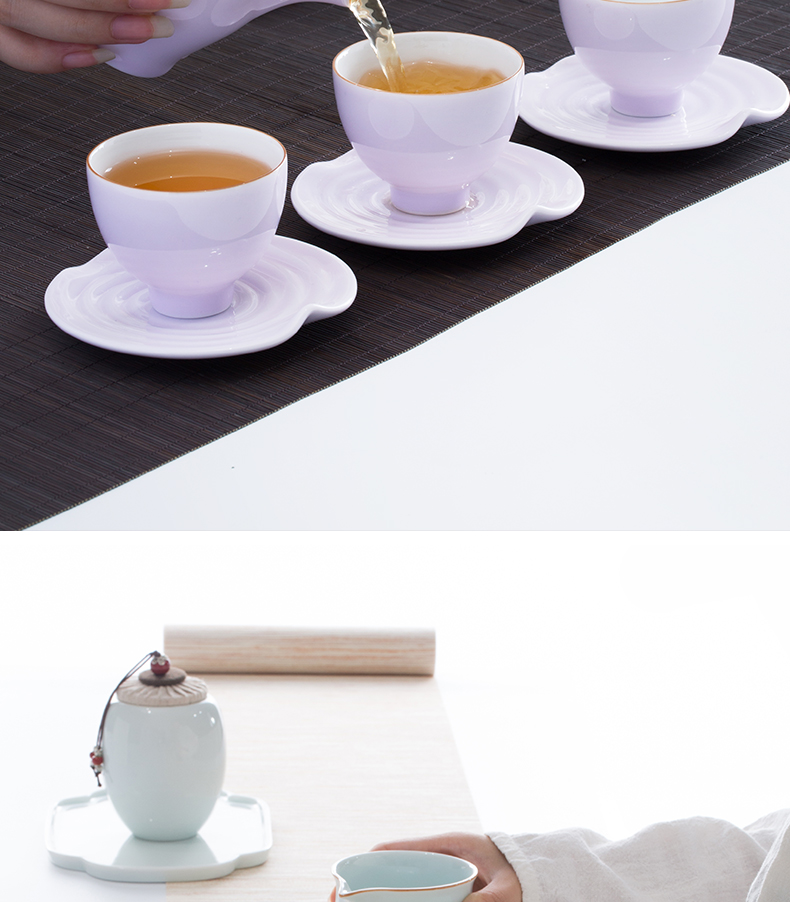 Ceramic kung fu tea sample tea cup heart cup home owner cup single CPU noggin puer tea cup small bowl